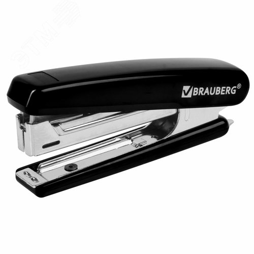 Изображение товара Степлер №10 BRAUBERG ''Classic'', до 12 листов, с антистеплером, черный, 222545 (шт)
