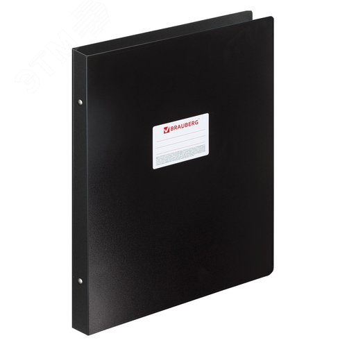 Изображение товара Папка на 4 кольцах БОЛЬШОГО ФОРМАТА А3, ВЕРТИКАЛЬНАЯ, 30мм, черная, 0,8мм, BRAUBERG Cтандарт,225766 (шт)