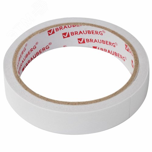 Изображение товара Клейкая двухсторонняя лента 19 мм х 10 м, бумажная основа, BRAUBERG (шт)
