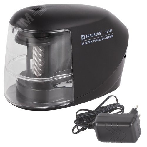 Изображение товара Точилка электрическая BRAUBERG ''ORIGINAL'', питание 220В/4 батарейки АА, фрезерный механизм, 227565 (шт)