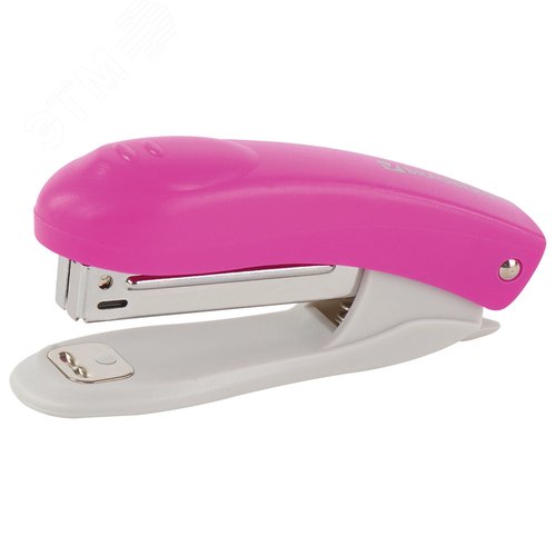 Изображение товара Степлер №10 BRAUBERG ''Original'', до 12 листов, с антистеплером, розовый, 227767 (шт)