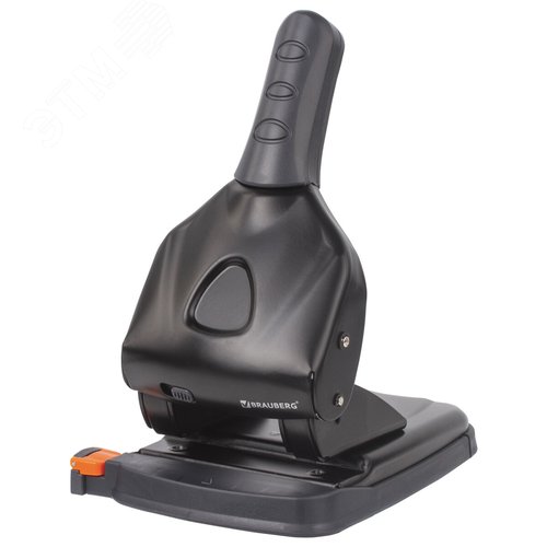 Изображение товара Дырокол металлический МОЩНЫЙ BRAUBERG ''Heavy duty'' до 65 листов, эргономичный, черный (шт)