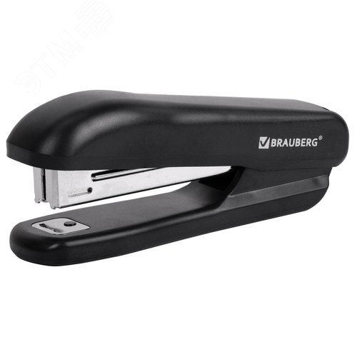 Изображение товара Степлер №10 BRAUBERG ''SX-19'', до 12 листов, с антистеплером, черный, 228587 (шт)