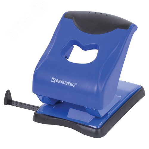 Изображение товара Дырокол BRAUBERG ''JET PRO'', до 40 листов, сине-черный, 228602 (шт)