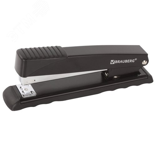 Изображение товара Степлер №24/6, 26/6 металлический BRAUBERG ''Office'', до 30 листов, полнозагрузочный, черный, 228610 (шт)