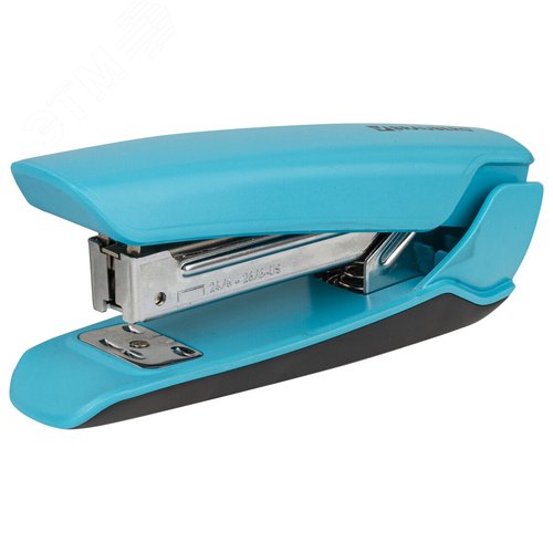 Изображение товара Степлер №24/6, 26/6 BRAUBERG ''ULTRA'', до 30 листов, с антистеплером, голубой, 228757 (шт)