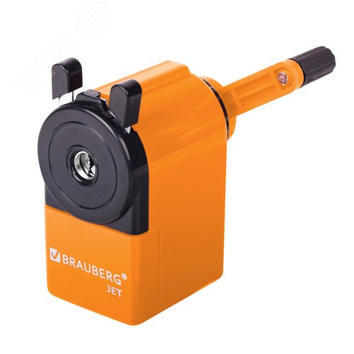 Изображение товара Точилка механическая BRAUBERG JET, металлический механизм, корпус оранжевый, 229567 (шт)
