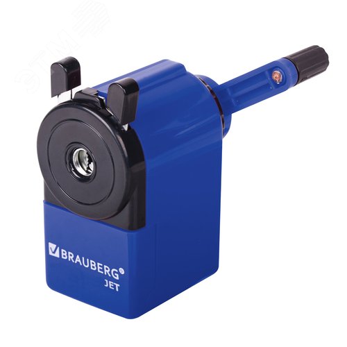 Изображение товара Точилка механическая BRAUBERG JET, металлический механизм, корпус синий, 229570 (шт)