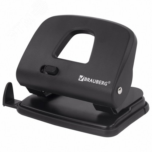 Изображение товара Дырокол BRAUBERG ''SX-20'', до 20 листов, черный, 229694 (шт)