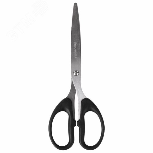Изображение товара Ножницы BRAUBERG ''Classic'', 185 мм, чёрные, классической формы,2-х сторонняя заточка, 230934 (шт)