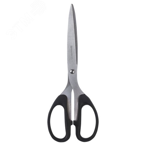 Изображение товара Ножницы BRAUBERG ''Classic'', 210 мм, чёрные, классической формы, 2-х сторонняя заточка, 230935 (шт)