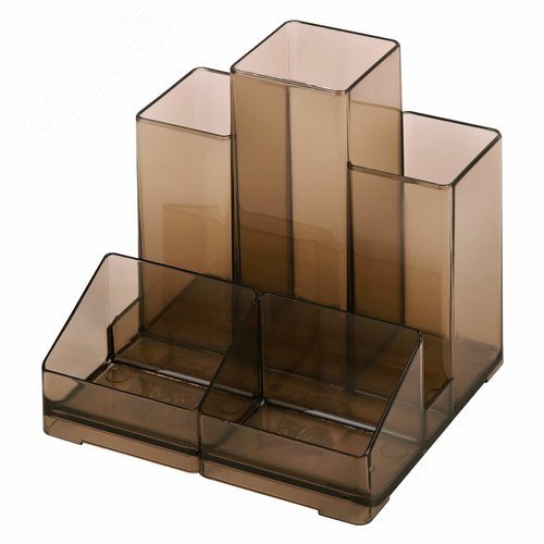 Изображение товара Подставка-органайзер BRAUBERG-CONTRACT, 109*95*101,5 мм, 5 отделений, тонированная, 230994 (шт)