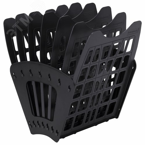 Изображение товара Лоток для бумаг веерный BRAUBERG-SMART, 7-ми секционный, сетчатый, черный, 231143 (шт)