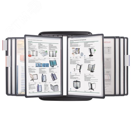 Изображение товара Демосистема настенная на 10 панелей, с 10 серыми панелями А4, BRAUBERG, 231240 (шт)