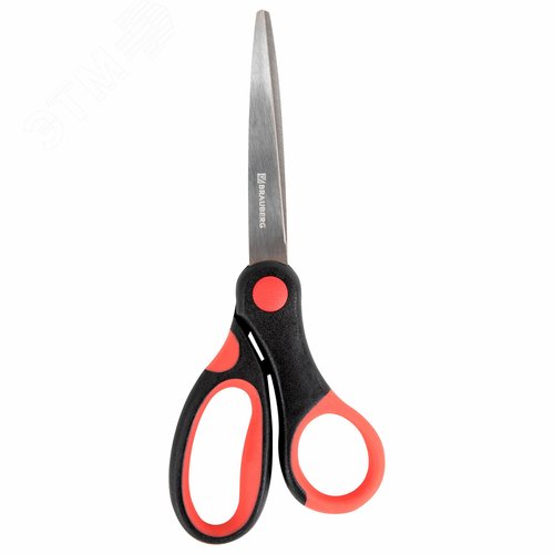 Изображение товара Ножницы BRAUBERG ''Office'', 160 мм, красно-черные, прорезиненные ручки, 2-х сторонняя заточка, 231564 (шт)