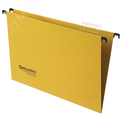 Изображение товара Подвесные папки А4/Foolscap (406х245мм), до 80л, КОМПЛЕКТ 10 шт, желт,картон,BRAUBERG(Италия),231794 (шт)