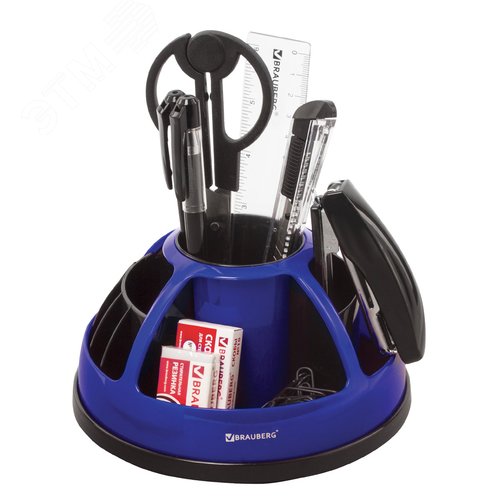 Изображение товара Канцелярский набор BRAUBERG ULTRA, 10 предметов, вращ. конструкция, черно-синий, 231930 (шт)