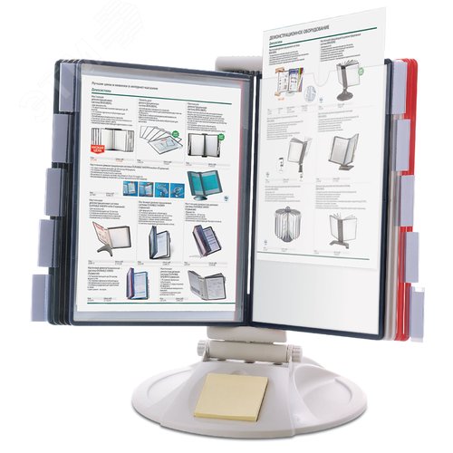Изображение товара Демосистема настольная на 10 панелей, с 10 цветными панелями А4, серая, BRAUBERG EXTRA, 236715 (шт)