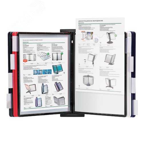 Изображение товара Демосистема настенная с 10 цветными панелями А4, черная, BRAUBERG SOLID, 236721 (шт)