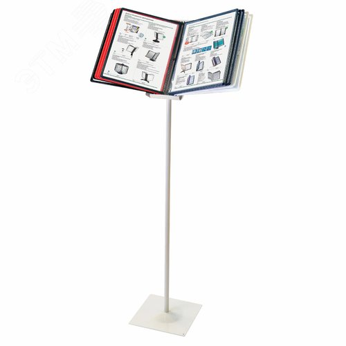 Изображение товара Демосистема напольная металлическая с 10 цветными панелями А4, серая, BRAUBERG SOLID, 236724 (шт)