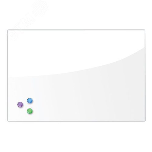 Изображение товара Доска магнитно-маркерная стеклянная 40х60см, 3 магнита, БЕЛАЯ, BRAUBERG, 236744 (шт)