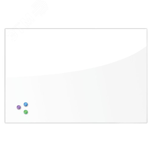 Изображение товара Доска магнитно-маркерная стеклянная 60х90 см, 3 магнита, БЕЛАЯ, BRAUBERG, 236747 (шт)