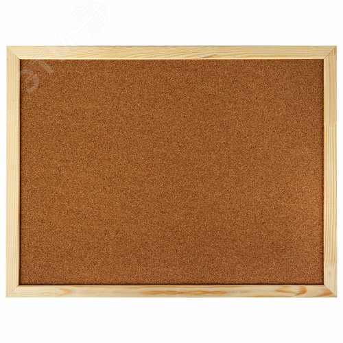 Изображение товара Доска пробковая для объявлений 45х60см, деревянная рамка, ГАРАНТИЯ 10 лет, Россия,BRAUBERG,236859 (шт)