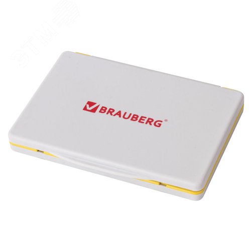 Изображение товара Штемпельная подушка BRAUBERG, 120*90 мм (рабочая поверхность 105*65 мм), неокрашенная, 236870 (шт)