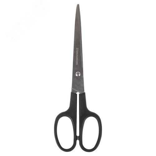 Изображение товара Ножницы BRAUBERG ''Standard'' 180 мм, черные, классической формы, 2-х сторонняя заточка, 237096 (шт)