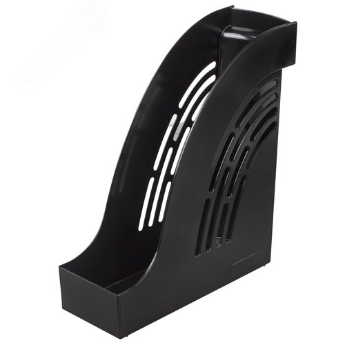 Изображение товара Лоток вертикальный для бумаг BRAUBERG ''Office'', 255х95х290 мм, черный, 237228 (шт)