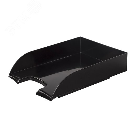 Изображение товара Лоток горизонтальный для бумаг BRAUBERG ''Office style'', 320х245х65 мм, черный, 237286 (шт)