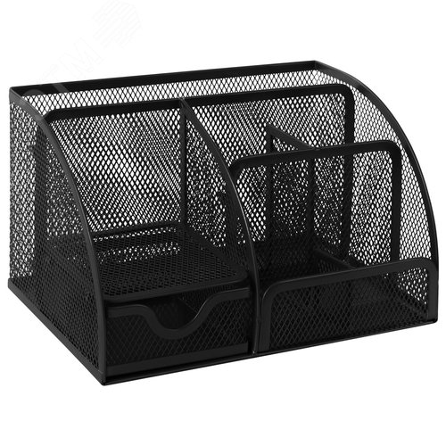 Изображение товара Подставка-органайзер металлическая BRAUBERG ''Germanium'', 7 секций, 125х220х140 мм, черная, 237416 (шт)