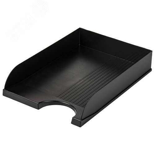 Изображение товара Лоток горизонтальный для бумаг BRAUBERG Standard, 350х253х65 мм, черный, 237947 (шт)