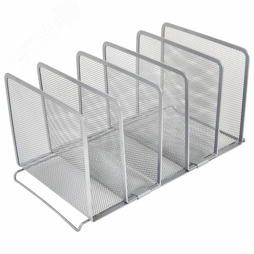 Изображение товара Подставка для сортировки писем и бумаг 5-ти секц. BRAUBERG ''Germanium'', 195х365х205мм,серебро, 237969 (шт)