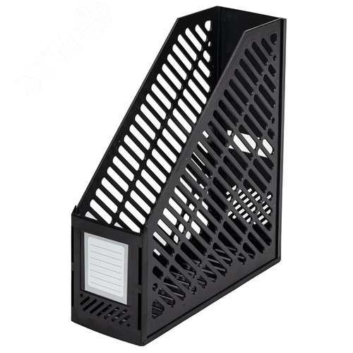 Изображение товара Лоток вертикальный для бумаг BRAUBERG ''Office-Expert'', 90 мм, сетчатый, сборный, черный, 238019 (шт)