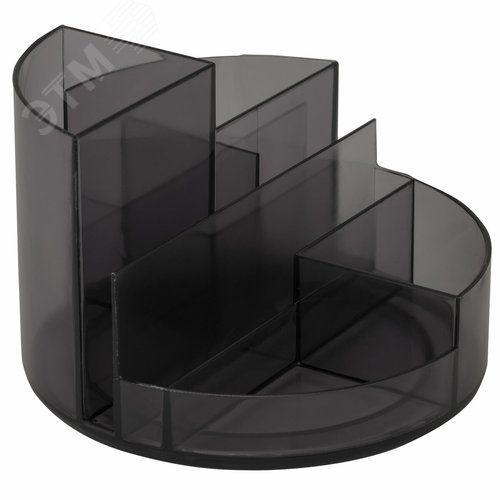 Изображение товара Подставка-органайзер BRAUBERG DELTA, 6 отделений, 130х130х90 мм, тонированная серая, 238101 (шт)