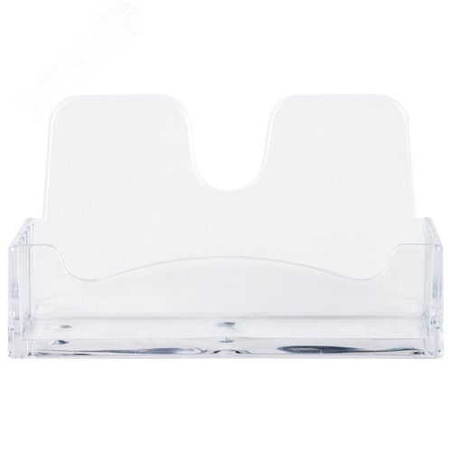 Изображение товара Подставка для визиток настольная BRAUBERG CLASSIC 40х100х55, на 50 визиток, прозрачная, 238103 (шт)