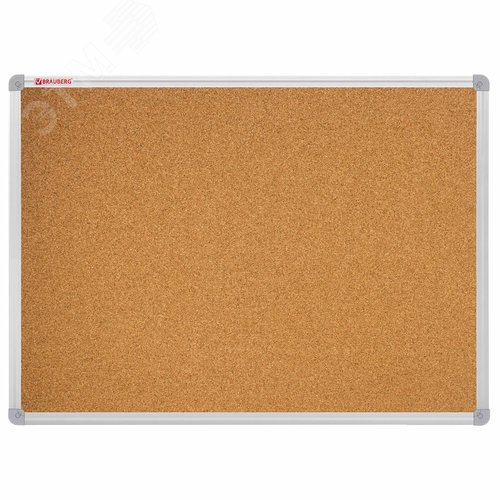 Изображение товара Доска пробковая для объявлений 100х150см, алюмин. рамка, ГАРАНТИЯ 10 ЛЕТ, РОССИЯ, BRAUBERG, 238181 (шт)