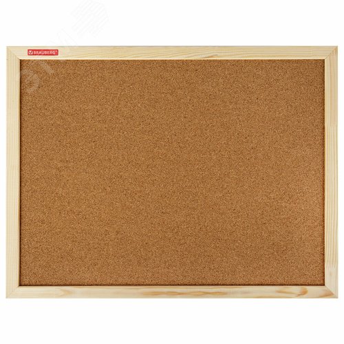 Изображение товара Доска пробковая для объявлений 45х60 см, деревянная рамка, BRAUBERG Wood, 238310 (шт)