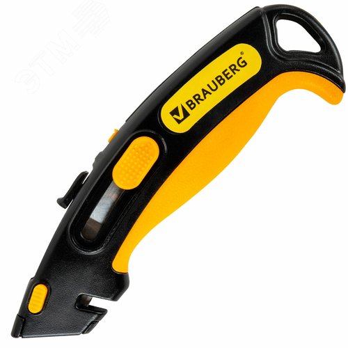 Изображение товара Нож универсальный мощный BRAUBERG METALLIC PRO, автофиксатор, функция автовозврата, 238737 (шт)