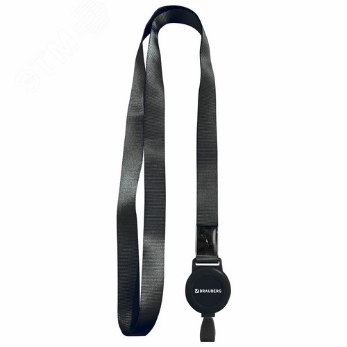 Изображение товара Держатель-рулетка для бейджей BRAUBERG, 70см, с лентой 45см, цвет черный, 238838 (шт)