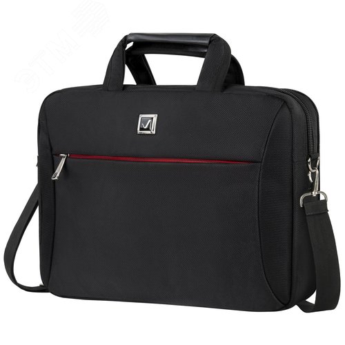 Изображение товара Сумка портфель BRAUBERG DANDY с отделением для ноутбука 15-16'', 2 отделения, Combi, черная, 32х41х10 см (шт)