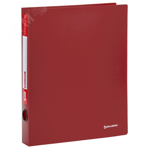 Изображение товара Папка на 2 кольцах BRAUBERG Стандарт 40мм красная до 300 листов 0,9 мм, 270480 (шт)