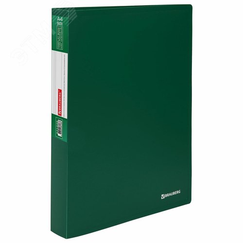Изображение товара Папка 100 вкладышей BRAUBERG Office, зеленая, 0,8 мм (шт)