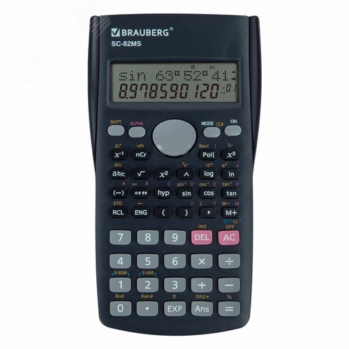 Изображение товара Калькулятор инженерный SC-82MS (158 х 85 мм), 240 функций, 10+2 разрядов, темно-синий (шт)