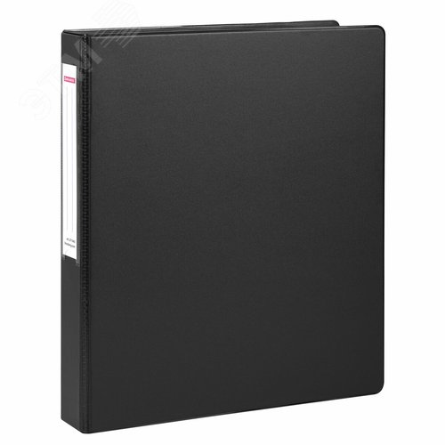 Изображение товара Папка на 2 кольцах, ПРОЧНАЯ, картон/ПВХ, BRAUBERG Office, ЧЕРНАЯ, 35 мм, до 180 листов, 271844 (шт)