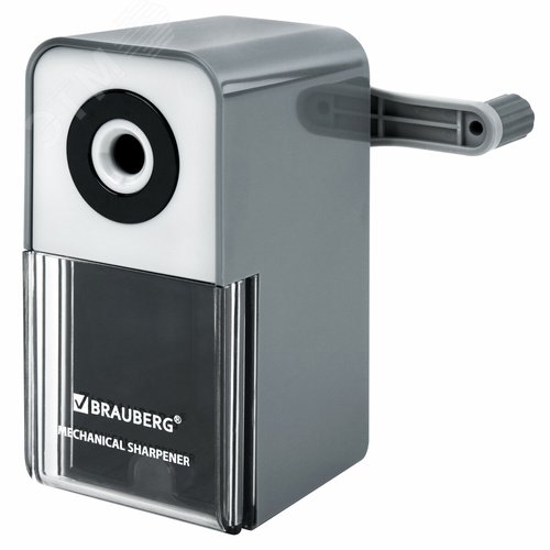 Изображение товара Точилка механическая CLASSIC, для чернографитных и цветных карандашей, корпус серый (шт)