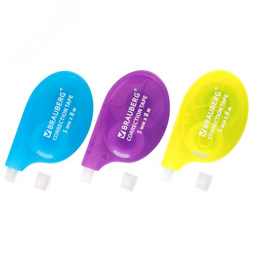 Изображение товара Корректирующая лента BRAUBERG ULTRA NEON, 5 мм х 8 м, ВЫГОДНАЯ УПАКОВКА 3 штуки в блистере, 272665 (шт)