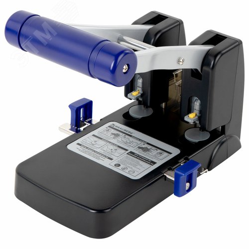 Изображение товара Дырокол металлический МОЩНЫЙ BRAUBERG ''EXTRA Heavy duty'', до 110 листов, черно-синий, 272721 (шт)