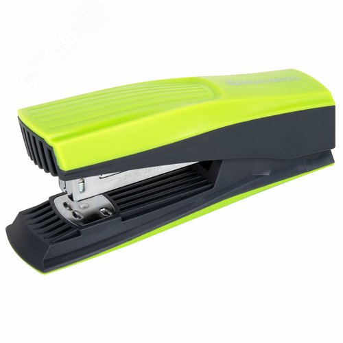 Изображение товара Степлер №24/6, 26/6 BRAUBERG ''SUPER'', до 30 листов, зелено-черный, 272741 (шт)